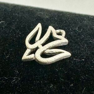 JAMES AVERY Sterling Silver Descending Flying Dove Bird Charm Pendant; RETIRED